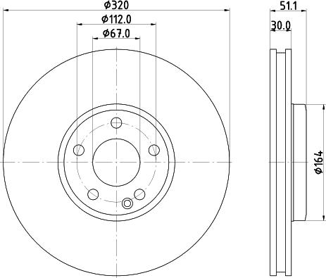 HELLA 8DD 355 119-702 - Тормозной диск avtokuzovplus.com.ua