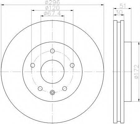 HELLA 8DD 355 119-951 - Тормозной диск avtokuzovplus.com.ua