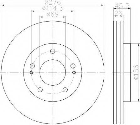 HELLA 8DD 355 119-961 - Тормозной диск autodnr.net