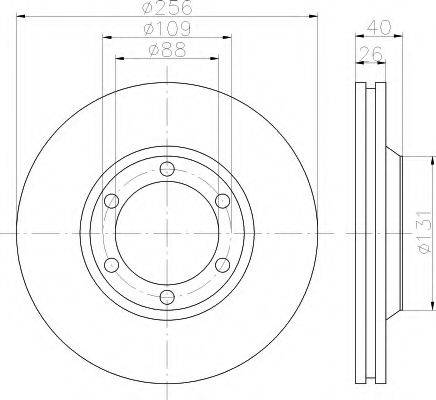 HELLA 8DD 355 119-971 - Тормозной диск avtokuzovplus.com.ua