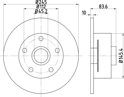 HELLA 8DD 355 120-151 - Тормозной диск avtokuzovplus.com.ua