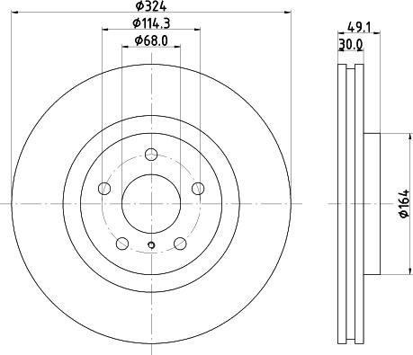 HELLA 8DD 355 120-271 - Гальмівний диск autocars.com.ua