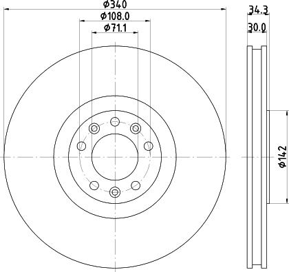 HELLA 8DD 355 120-511 - Тормозной диск avtokuzovplus.com.ua