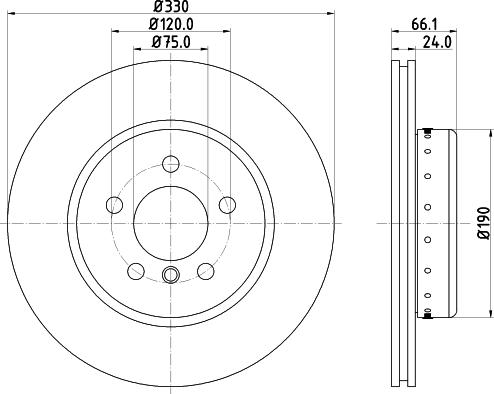 HELLA 8DD 355 120-661 - Тормозной диск autodnr.net