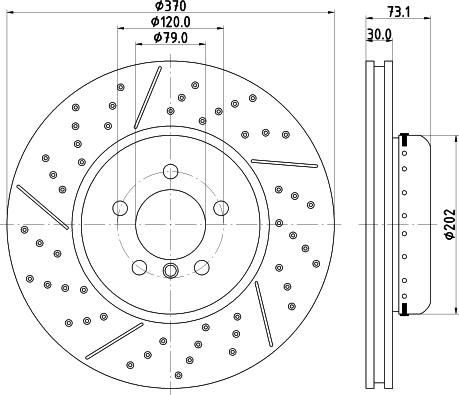 HELLA 8DD 355 120-771 - Тормозной диск avtokuzovplus.com.ua