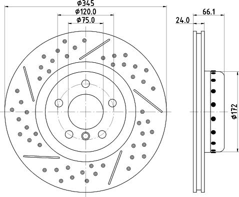 HELLA 8DD 355 120-841 - Тормозной диск avtokuzovplus.com.ua