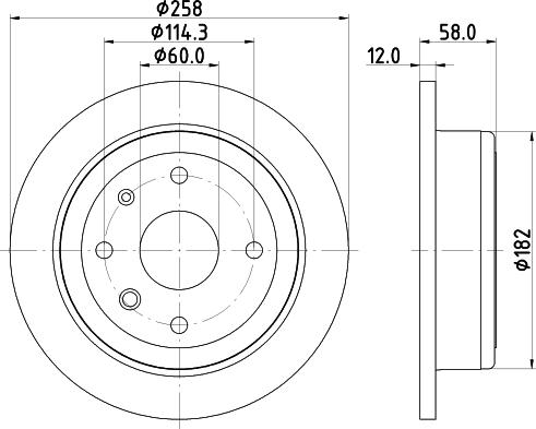 HELLA 8DD 355 120-921 - Тормозной диск avtokuzovplus.com.ua