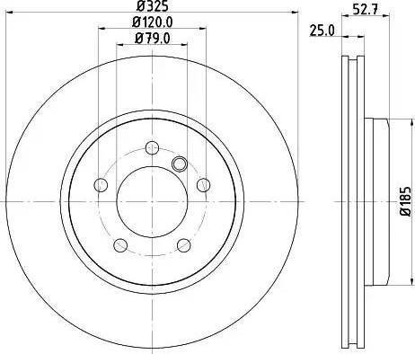 HELLA 8DD 355 121-021 - Гальмівний диск autocars.com.ua