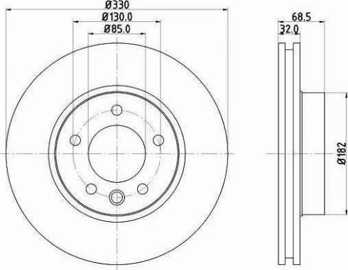 HELLA 8DD 355 121-081 - Гальмівний диск autocars.com.ua