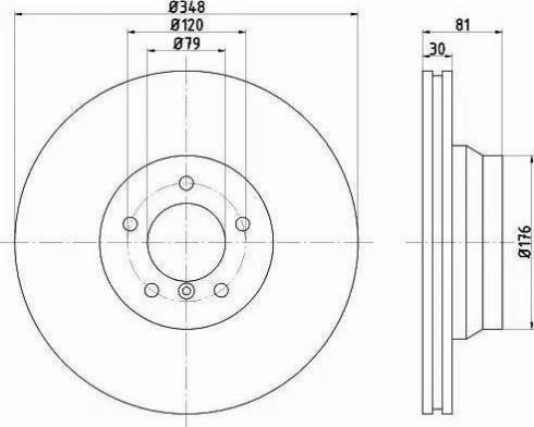 HELLA 8DD 355 121-131 - Тормозной диск avtokuzovplus.com.ua