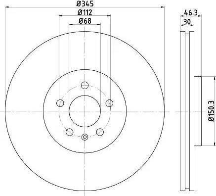 HELLA 8DD 355 112-381 - Тормозной диск avtokuzovplus.com.ua