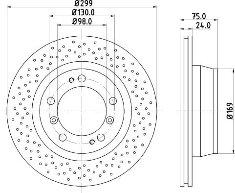 HELLA 8DD 355 127-521 - Тормозной диск avtokuzovplus.com.ua