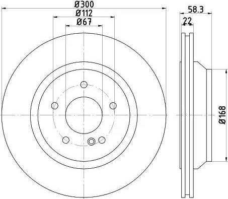 HELLA 8DD 355 122-021 - Тормозной диск avtokuzovplus.com.ua