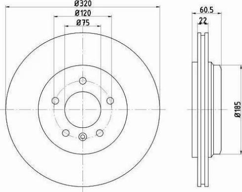 HELLA 8DD 355 122-101 - Тормозной диск avtokuzovplus.com.ua