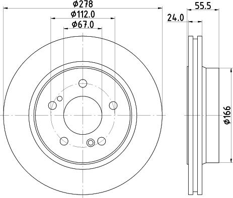 HELLA 8DD 355 122-252 - Тормозной диск avtokuzovplus.com.ua