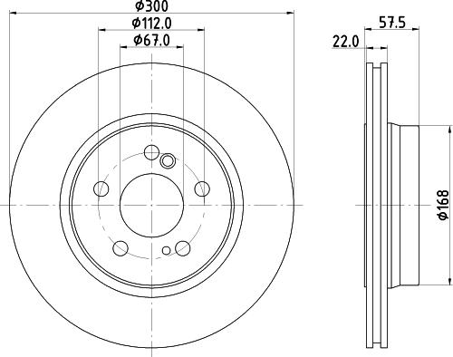 HELLA 8DD 355 122-262 - Тормозной диск avtokuzovplus.com.ua