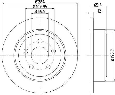 HELLA 8DD 355 122-301 - Гальмівний диск autocars.com.ua