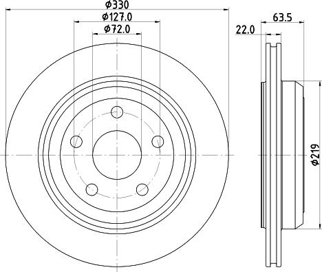 HELLA 8DD 355 122-511 - Гальмівний диск autocars.com.ua