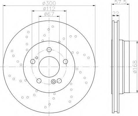 HELLA 8DD 355 122-672 - Тормозной диск avtokuzovplus.com.ua