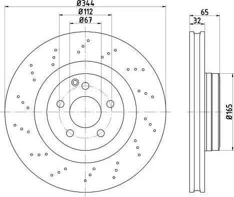 HELLA 8DD 355 122-901 - Тормозной диск avtokuzovplus.com.ua