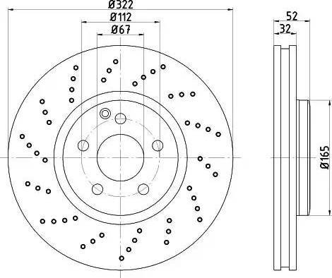 HELLA 8DD 355 122-921 - Тормозной диск avtokuzovplus.com.ua