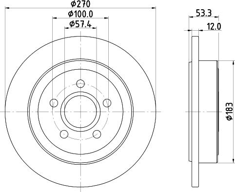 HELLA 8DD 355 122-941 - Тормозной диск autodnr.net