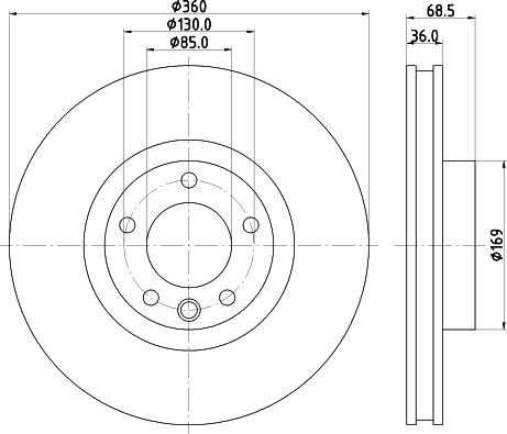 HELLA 8DD 355 123-211 - Тормозной диск avtokuzovplus.com.ua