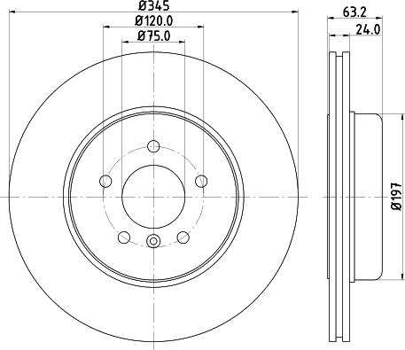 HELLA 8DD 355 123-231 - Тормозной диск autodnr.net