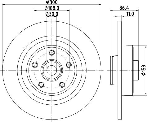 HELLA 8DD 355 123-321 - Гальмівний диск autocars.com.ua