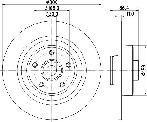 HELLA 8DD 355 123-411 - Гальмівний диск autocars.com.ua