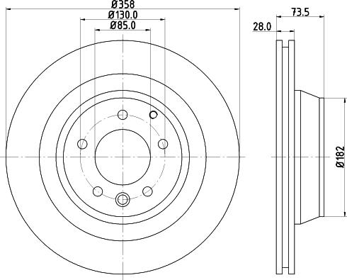 HELLA 8DD 355 124-361 - Тормозной диск avtokuzovplus.com.ua