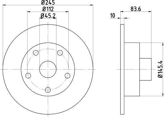 HELLA 8DD 355 124-721 - Тормозной диск avtokuzovplus.com.ua