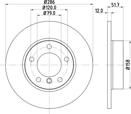 HELLA 8DD 355 124-741 - Гальмівний диск autocars.com.ua