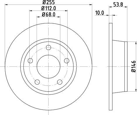 HELLA 8DD 355 124-751 - Гальмівний диск autocars.com.ua