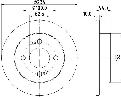 HELLA 8DD 355 126-491 - Гальмівний диск autocars.com.ua