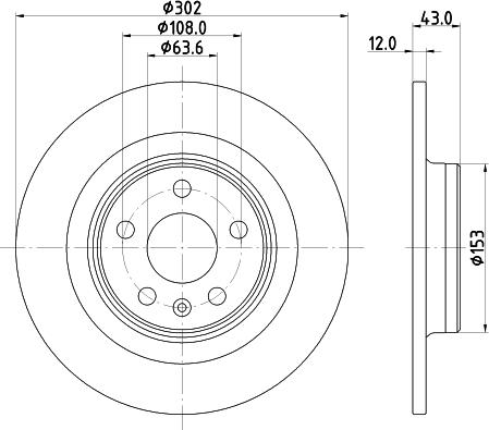 HELLA 8DD 355 126-991 - Тормозной диск avtokuzovplus.com.ua