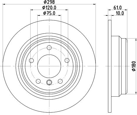 HELLA 8DD 355 127-271 - Гальмівний диск autocars.com.ua