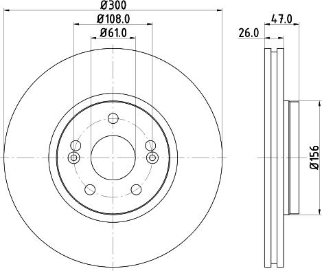 HELLA 8DD 355 127-871 - Тормозной диск avtokuzovplus.com.ua