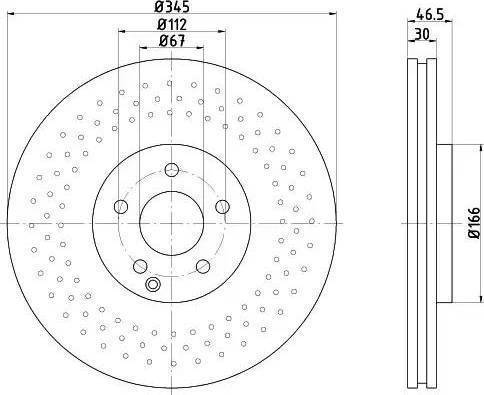 HELLA 8DD 355 121-321 - Тормозной диск avtokuzovplus.com.ua