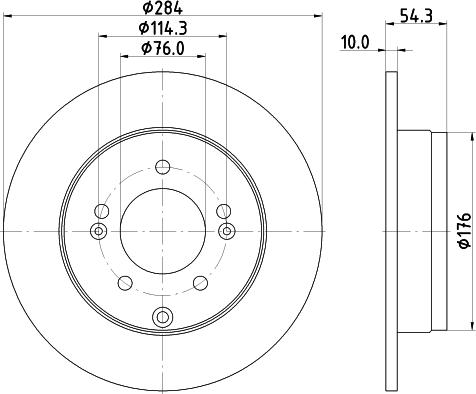 HELLA 8DD 355 128-841 - Тормозной диск avtokuzovplus.com.ua