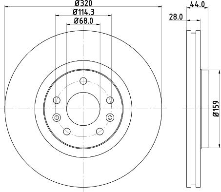 HELLA 8DD 355 129-111 - Тормозной диск autodnr.net