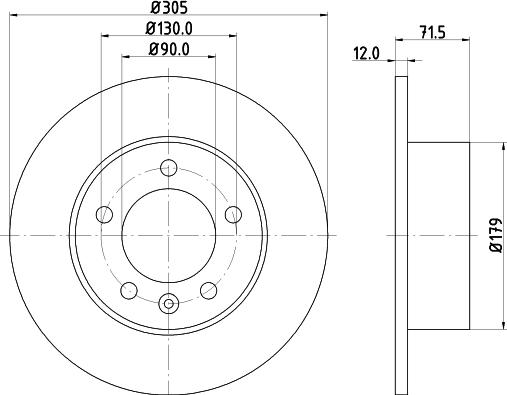 HELLA 8DD 355 129-201 - Тормозной диск avtokuzovplus.com.ua