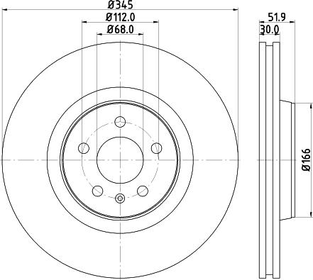 HELLA 8DD 355 129-221 - Гальмівний диск autocars.com.ua