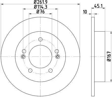 HELLA 8DD 355 118-301 - Гальмівний диск autocars.com.ua