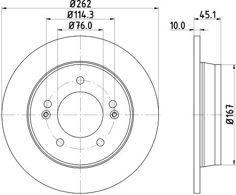 HELLA 8DD 355 129-451 - Тормозной диск avtokuzovplus.com.ua