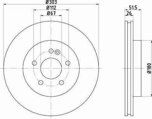 HELLA 8DD 355 121-041 - Гальмівний диск autocars.com.ua