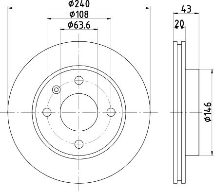 HELLA 8DD 355 129-961 - Гальмівний диск autocars.com.ua