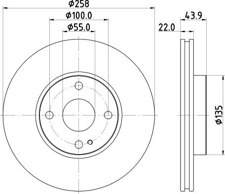 HELLA 8DD 355 131-821 - Гальмівний диск autocars.com.ua