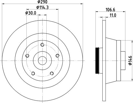 HELLA 8DD 355 131-951 - Тормозной диск autodnr.net