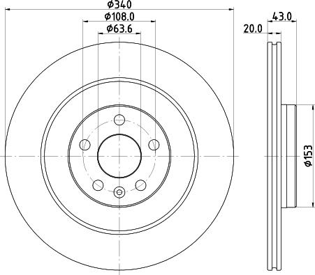 HELLA 8DD 355 132-071 - Гальмівний диск autocars.com.ua